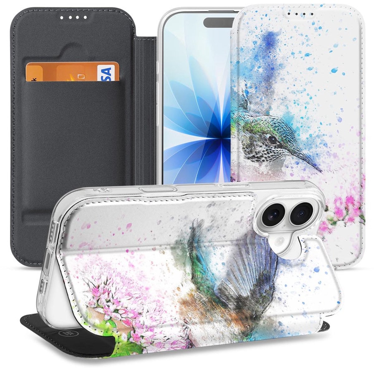 voor Apple iPhone 17 Smart Cover Hoesje Vogel