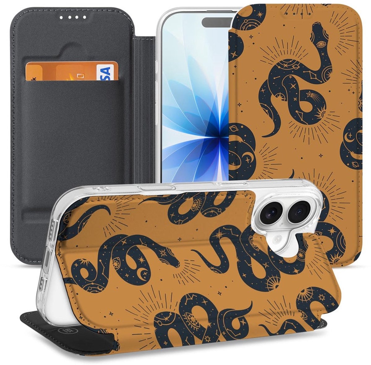Book Wallet Case Apple iPhone 17 Snakes