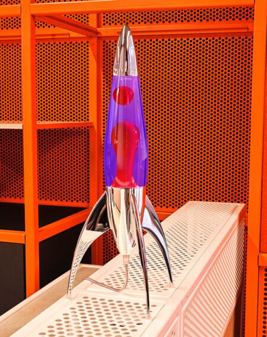 Raket Lavalamp - Violet met Rood - Retro Stijl & Betoverend Design van Mathmos — afbeelding 3