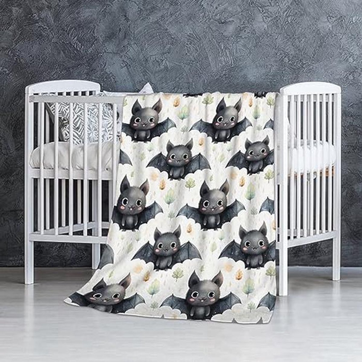 Halloween Vleermuizen Baby Deken - Super Zachte Inbakeren Deken voor Pasgeborenen en Huisdieren - 40x30 Inch
