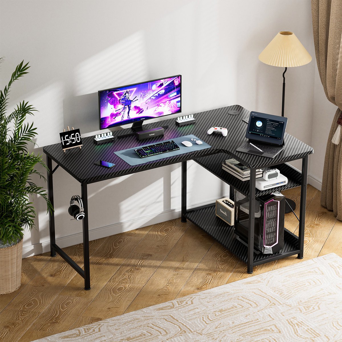COMHOMA COMHOMA L-vorm 120 cm Hoekbureau - afbeelding 2