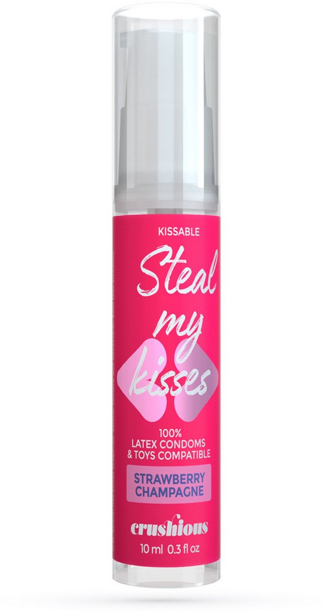Crushious - Steal My Kisses - Glijmiddel - Aardbeien Champagne Smaak - 0,3 fl oz / 10 ml