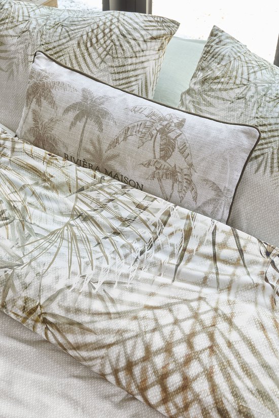 Rivièra Maison Palm Shade dekbedovertrek - Eenpersoons - 140 x 200/220 cm - Naturel — afbeelding 3