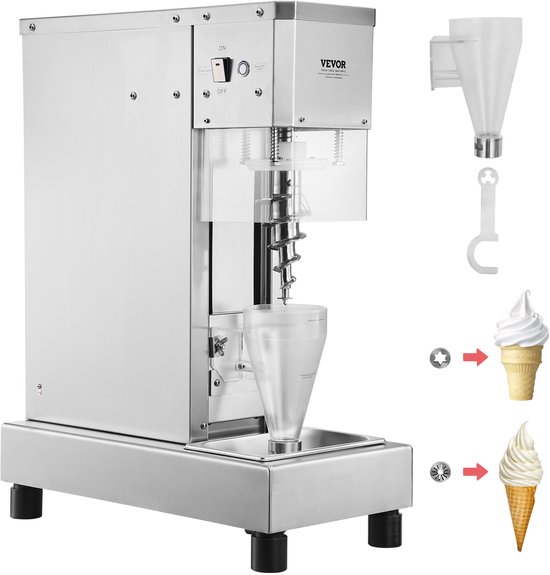 VEVOR IJsmixer IJsmachine Roerder RVS 750W Commercieel
