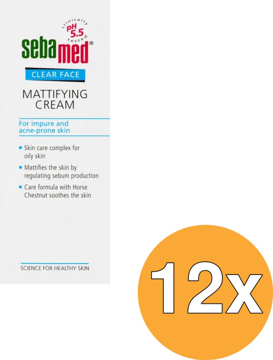 12x Sebamed Mattifying Face cream (50 ml)