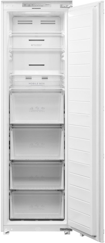 Heinner HFF-BIM212NFCE++ Inbouw Vrieskast – 212 L – No Frost – Convertible (Koelkast/Vriezer) – Elektronische Bediening – Deuralarm – Wit – 5 Jaar Garantie