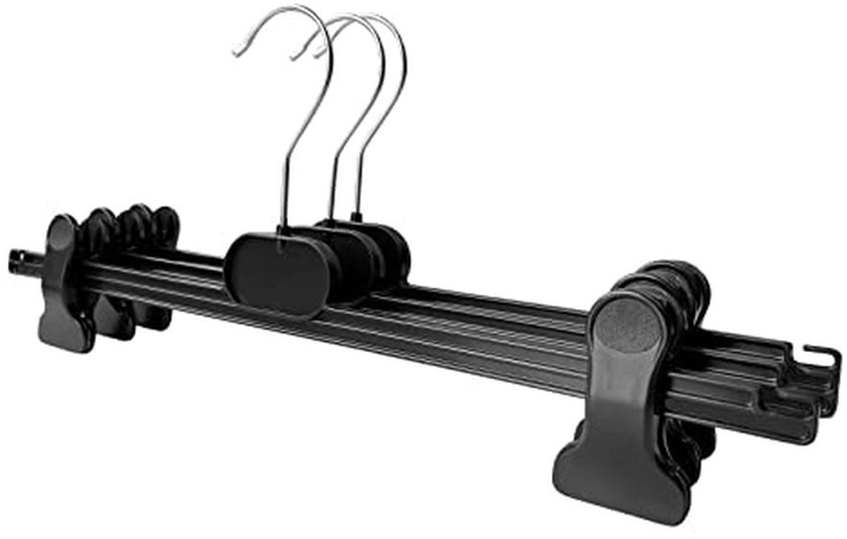Ruimtebesparende Broekhangers met Antislip Klemmen - 10 Stuks, 40 cm, Draaibare Haak