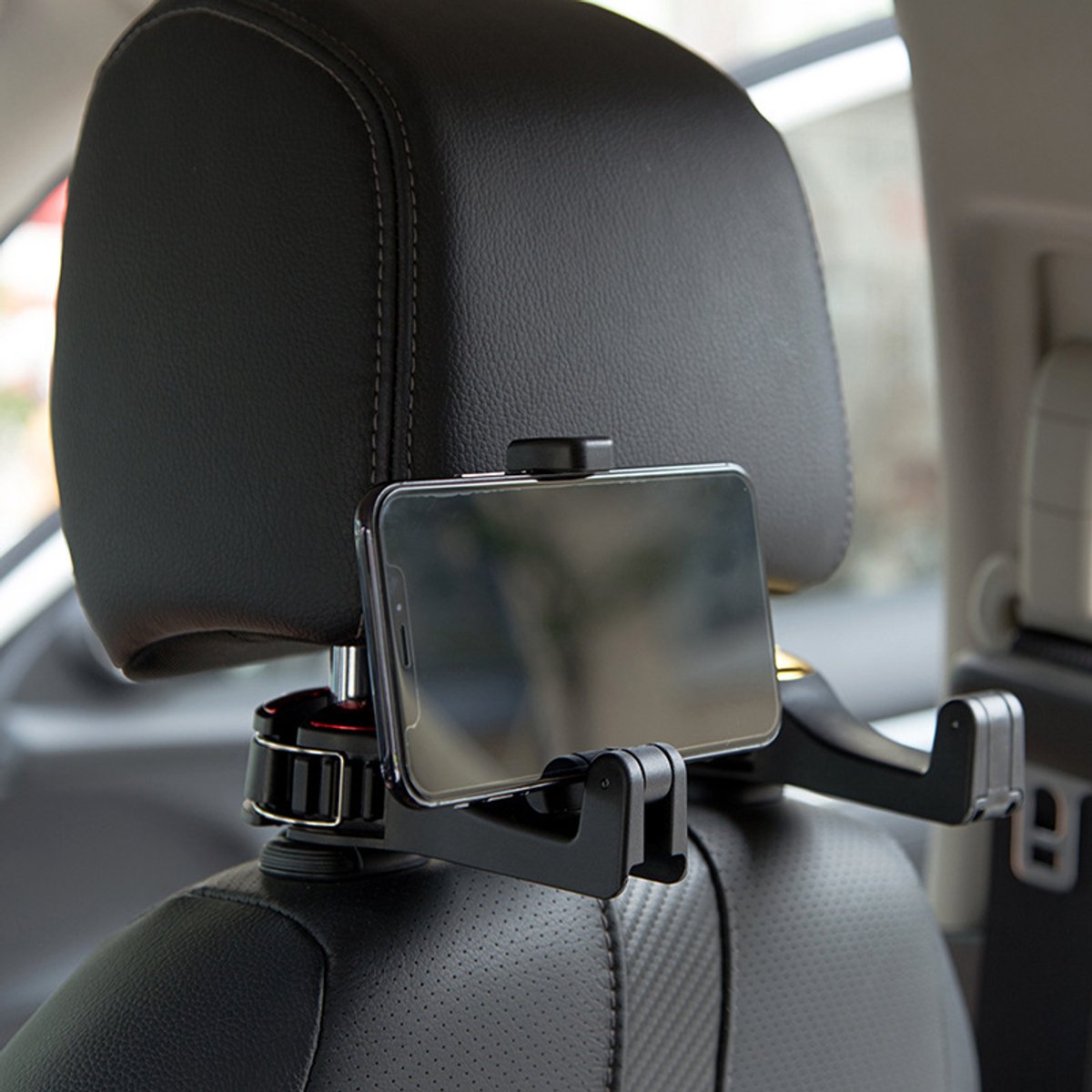 2 Stuks Telefoonhouder Auto hoofdsteun - Achterbank bevestiging - Telelefoonhouder - autostoel – bevestiger – achterin - LOUZIR