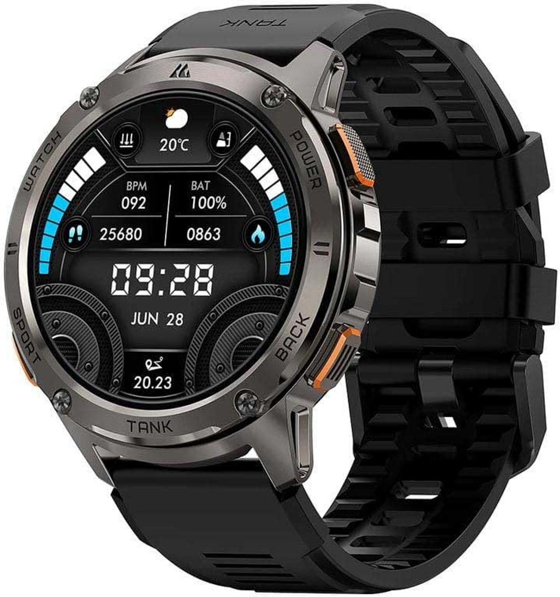 Smart Horloge 1.4" AMOLED Zwart