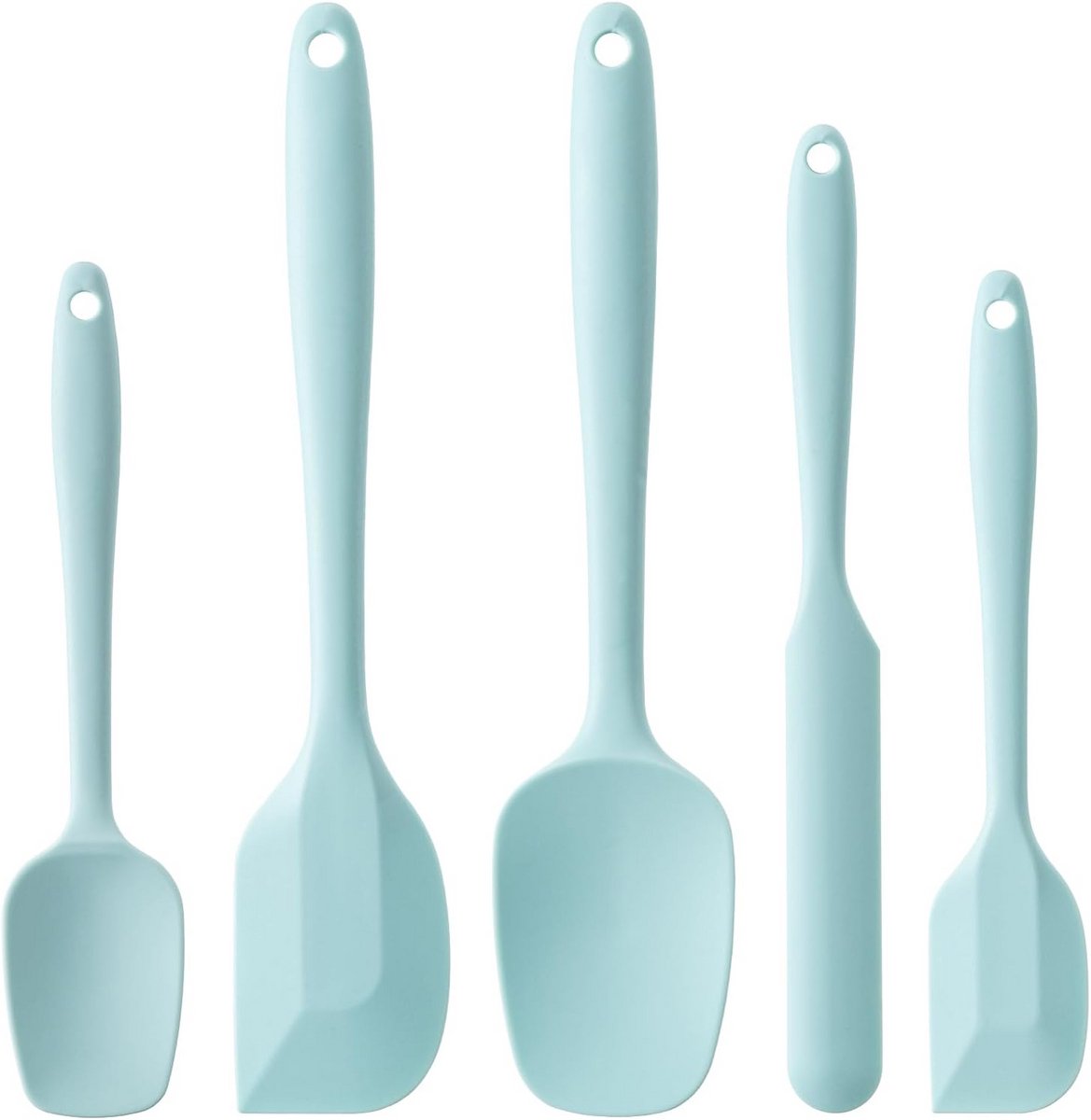 Set van 5 Siliconen Spatels - Hittebestendig & Flexibel voor Bakken en Koken