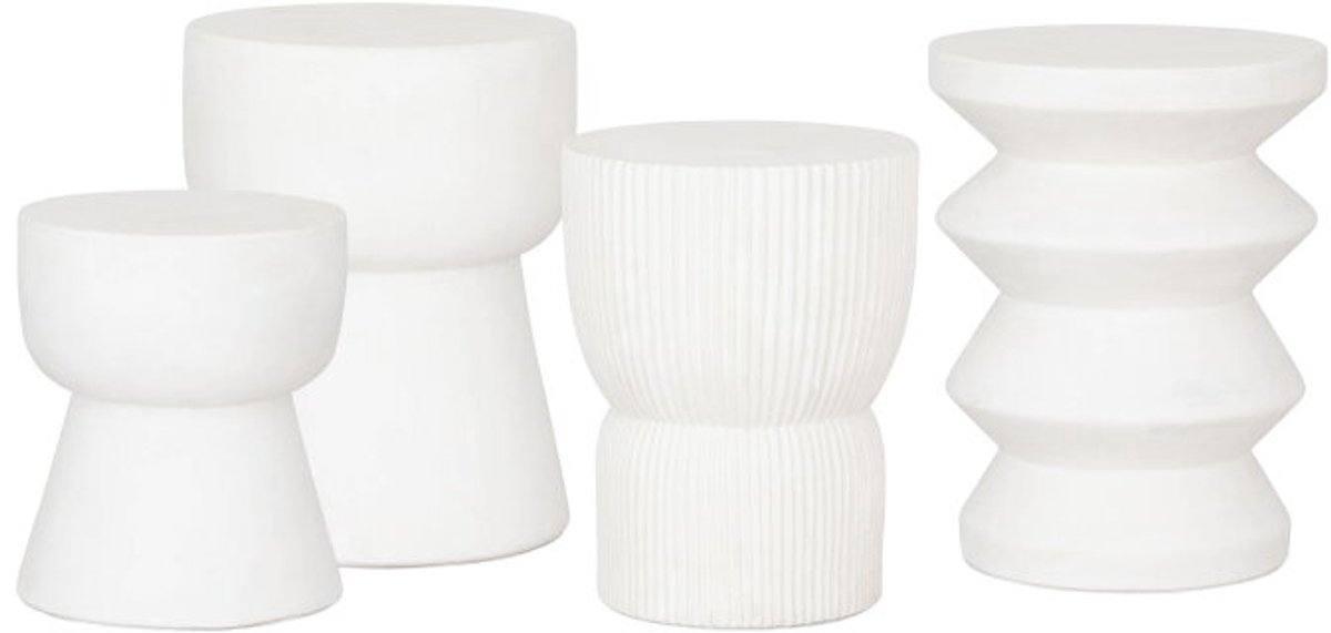 MUST Living Bijzettafel Fluted rond - 30x30x40 cm