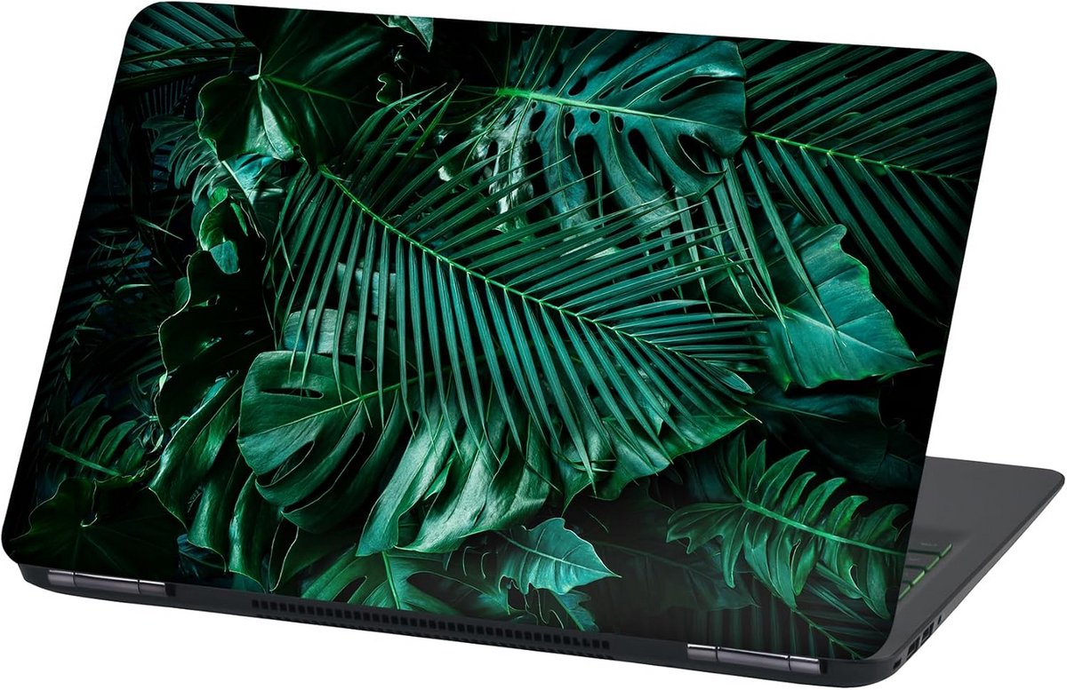 Zelfklevende Vinyl Laptop Skin Sticker Abstract Monstera Patroon 15 inch
