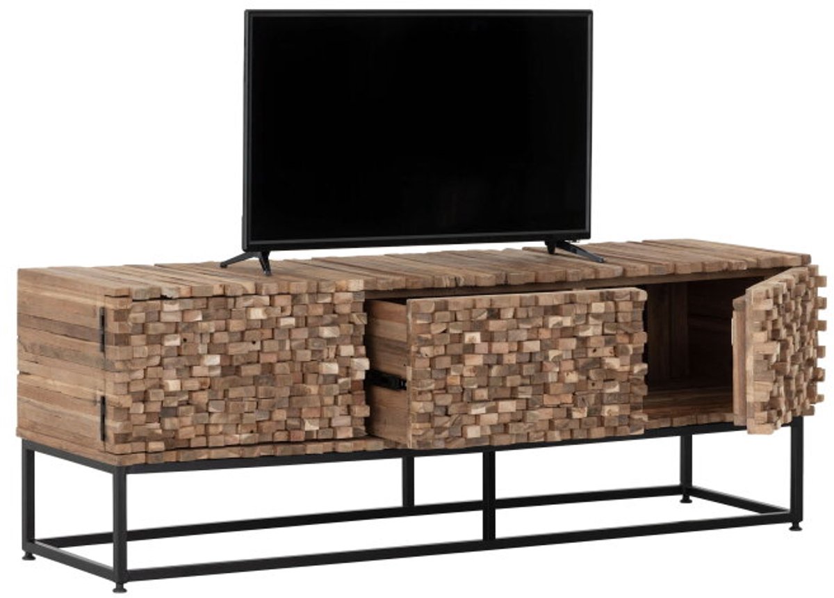MUST Living Sticks tv-meubel van teakhout 145x40x50 cm