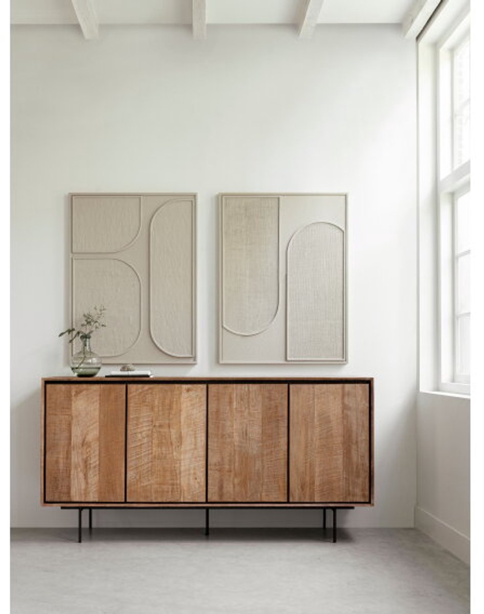 DTP Home Metropole dressoir 4 deurs teakhout – 180x40x90 cm