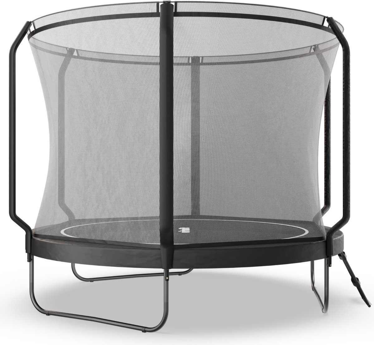 VirtuFit Premium Trampoline met Veiligheidsnet - Ø 305 cm Diameter - Incl. Beschermrand - Extra Veilig - Gratis trap - Water- en UV-bestendig - Max. 150 kg - Voor Kinderen en Volwassenen - Zwart — afbeelding 14