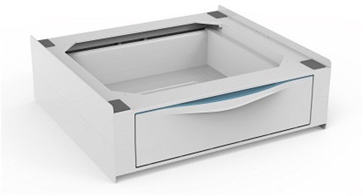 Meliconi Basetorre Extra - D55 x H20 cm - Uitneembare Lade - Stapelset - Antislip - Compatibel met alle wasmachines met een diepte van min. 45 cm - Wasmachineonderdeel & -accessoire - Wit