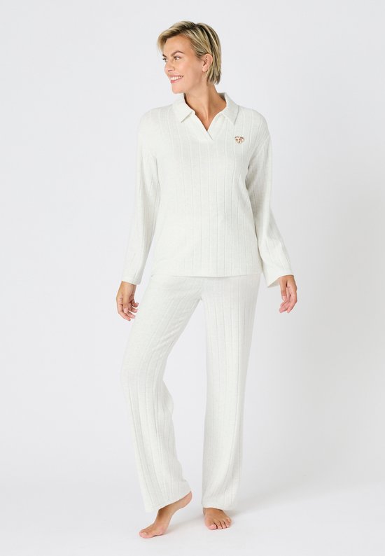 Damart - Pyjama ribtricot Thermolactyl - Femmes - Wit - 42-44 (M)
