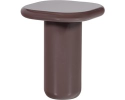 WOOOD Zava Bijzettafel - Hout - Hoogglans Donkerbruin - 61x50x50