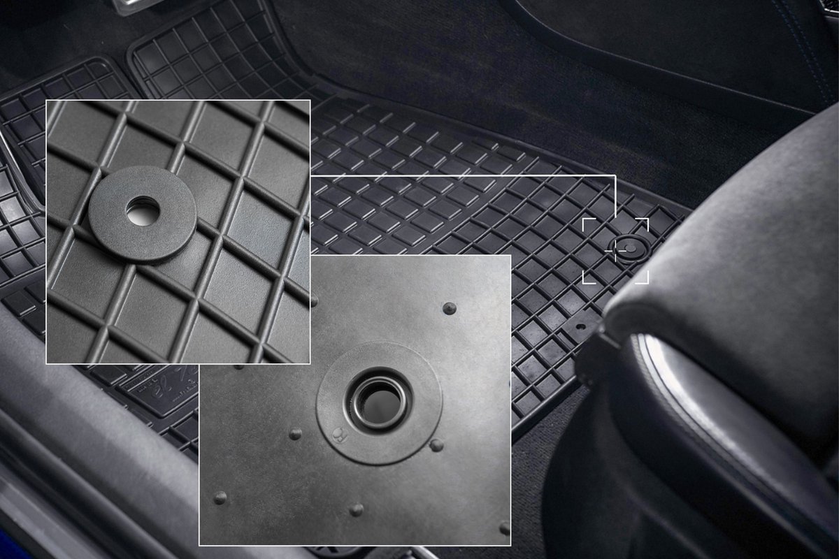 Wielganizator SolidPRO - Rubber Auto Vloermatten - Zwarte Beschermer - Ford Tourneo Courier – foto 2
