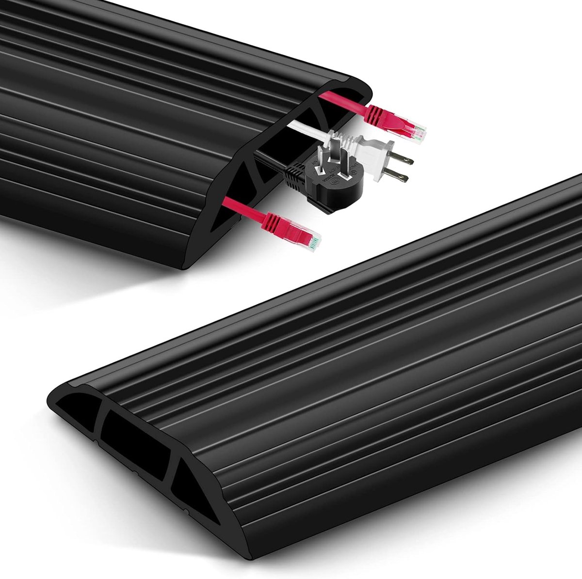 Imperatoris - Kabelbrug - Vloerkabelgoot - Kabelbeschermer voor Vloer - Voorkomt Struikelen - Polyvinylchloride - 6 Meter - Zwart