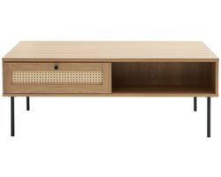 Salontafel Naturel Eiken - Rotan - 110x60x42cm - Pensacola - Giga Living