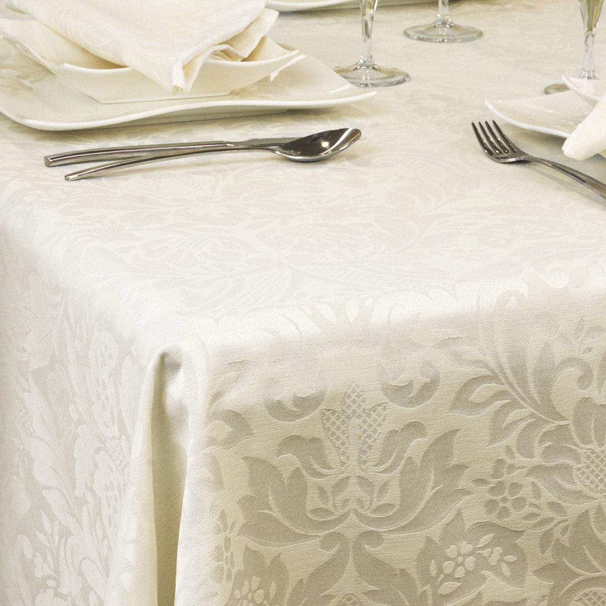 Vlekbestendig Tafelkleed - Luxueus Lichtbeige Milano Ontwerp