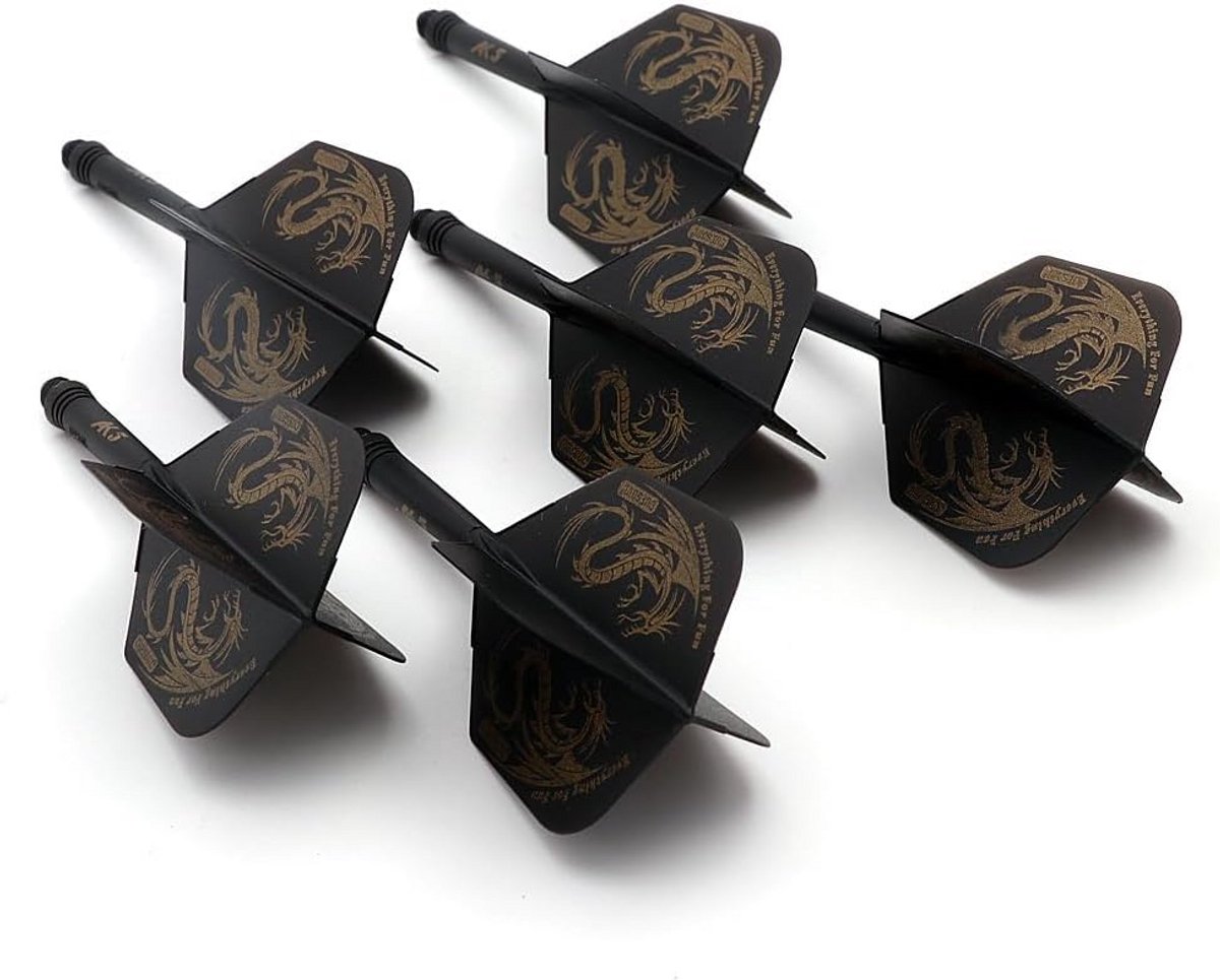Dartpijlen Assortiment: 6 Stuks Geïntegreerde Shafts en Flights met Uniek Patroon
