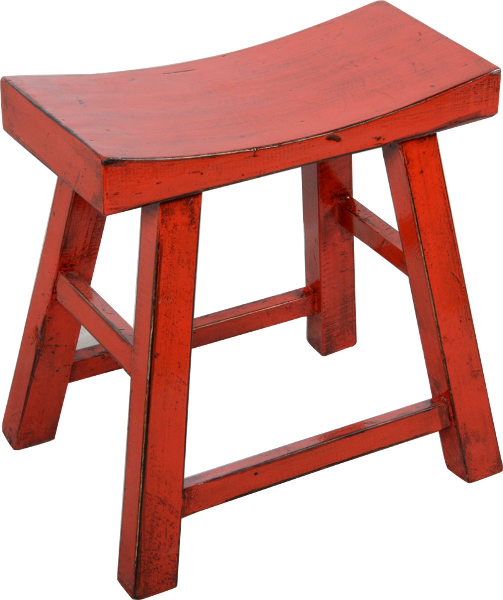Fine Asianliving Chinese Kruk Rood High Gloss B46xD22xH47cm Chinese Meubels Oosterse Kast