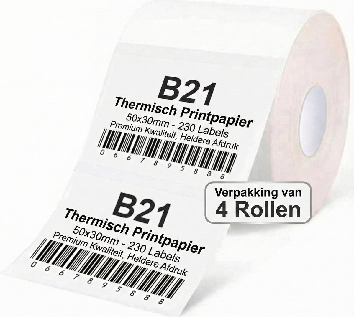NIIMBOT B21/B3S Printer thermische etiketten, 1,57 x 2,36 (40 x 60 mm) zelfklevende Therml-etiketten Papier voor B21/B3S Label Maker, 1 rol van 120 thermische labelpapier (beige groen
