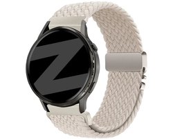 Bandz Gevlochten nylon 'Parachute' bandje geschikt voor Garmin Vivoactive 4s / Vivomove 3s / Venu 4 - 41mm / Venu 3s / Venu 2s / Forerunner 265s / Forerunner 255s - Sterrenlicht