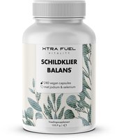 XTRA FUEL Schildklier Complex – 240 capsules (hooggedoseerd) – effectieve formule met 150 µg jodium uit biologische kelp, tijm en selenium