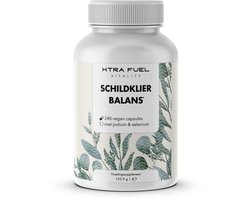 XTRA FUEL Schildklier Complex – 240 capsules (hooggedoseerd) – effectieve formule met 150 µg jodium uit biologische kelp, tijm en selenium