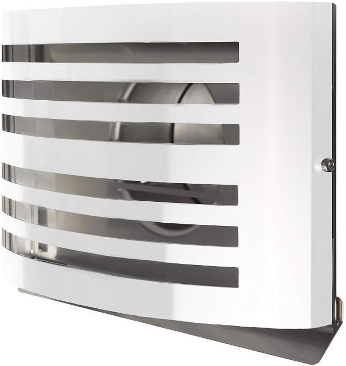 Ventilatierooster RVS met Terugslagklep - Afvoerluchtrooster voor Keuken en Ventilatie (125 mm, Wit)