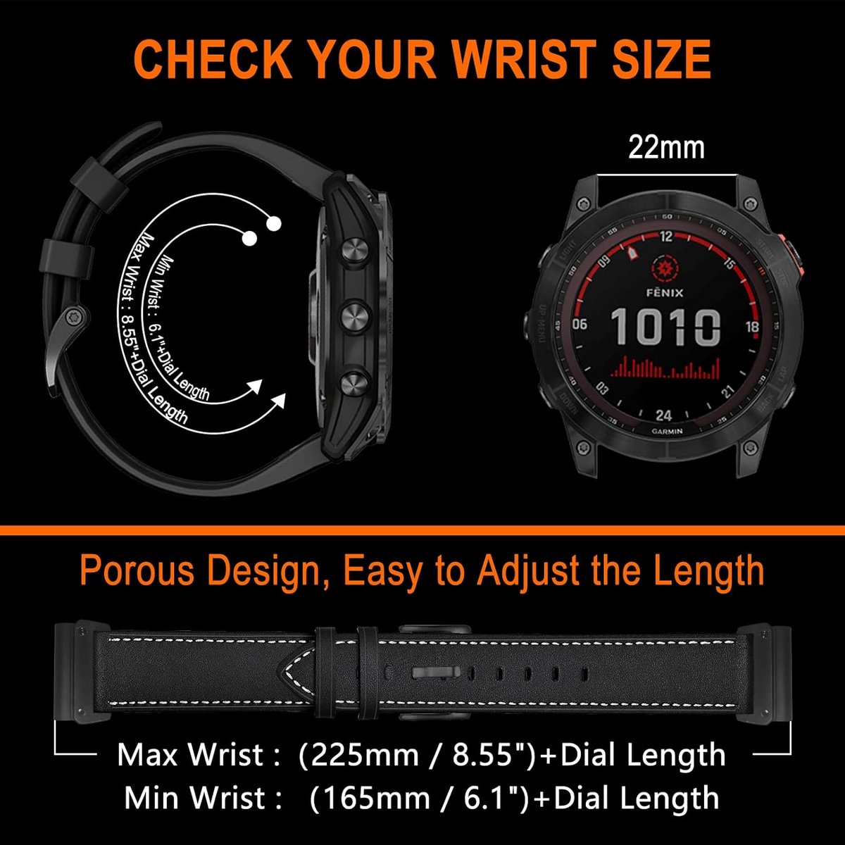 Leren Horlogeband 22mm 26mm Snelwisselband Geschikt voor Diverse Horloges