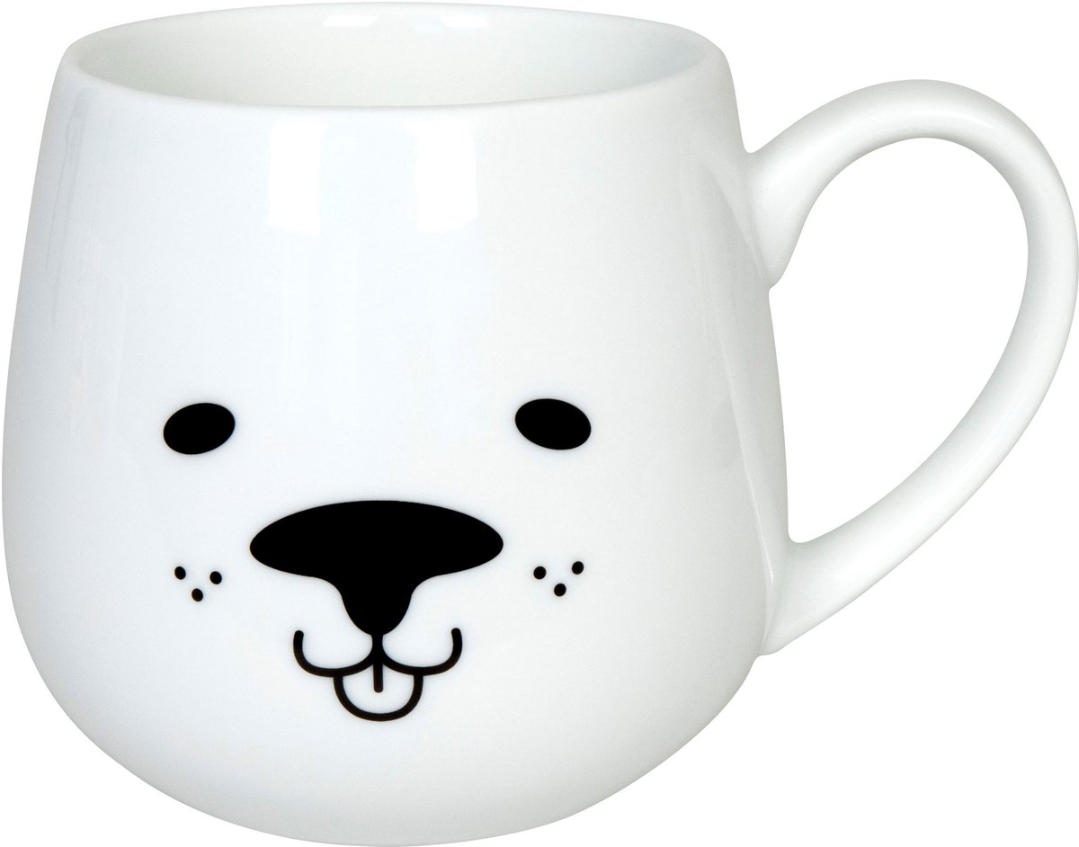 Könitz knuffel mok Knuffeldieren - Hond, koffiemok, porselein, wit, 400 ml, 11 1 143 2706