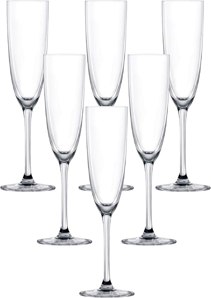 Set van 6 Luxe Champagneglazen 165ml - Stijlvol en Elegant
