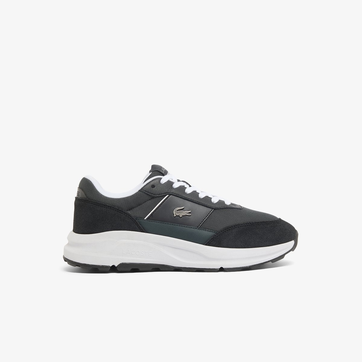 Lacoste RUN SET CGR 1261 SMA DK GRY/BLK Heren Sneakers donkergrijs Zwart
