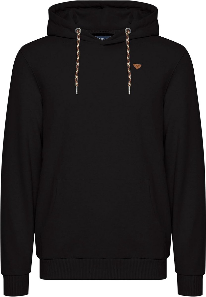 Heren Hoodie Zwart Katoen - Comfortabele Sweater met Capuchon en Kangoeroezak