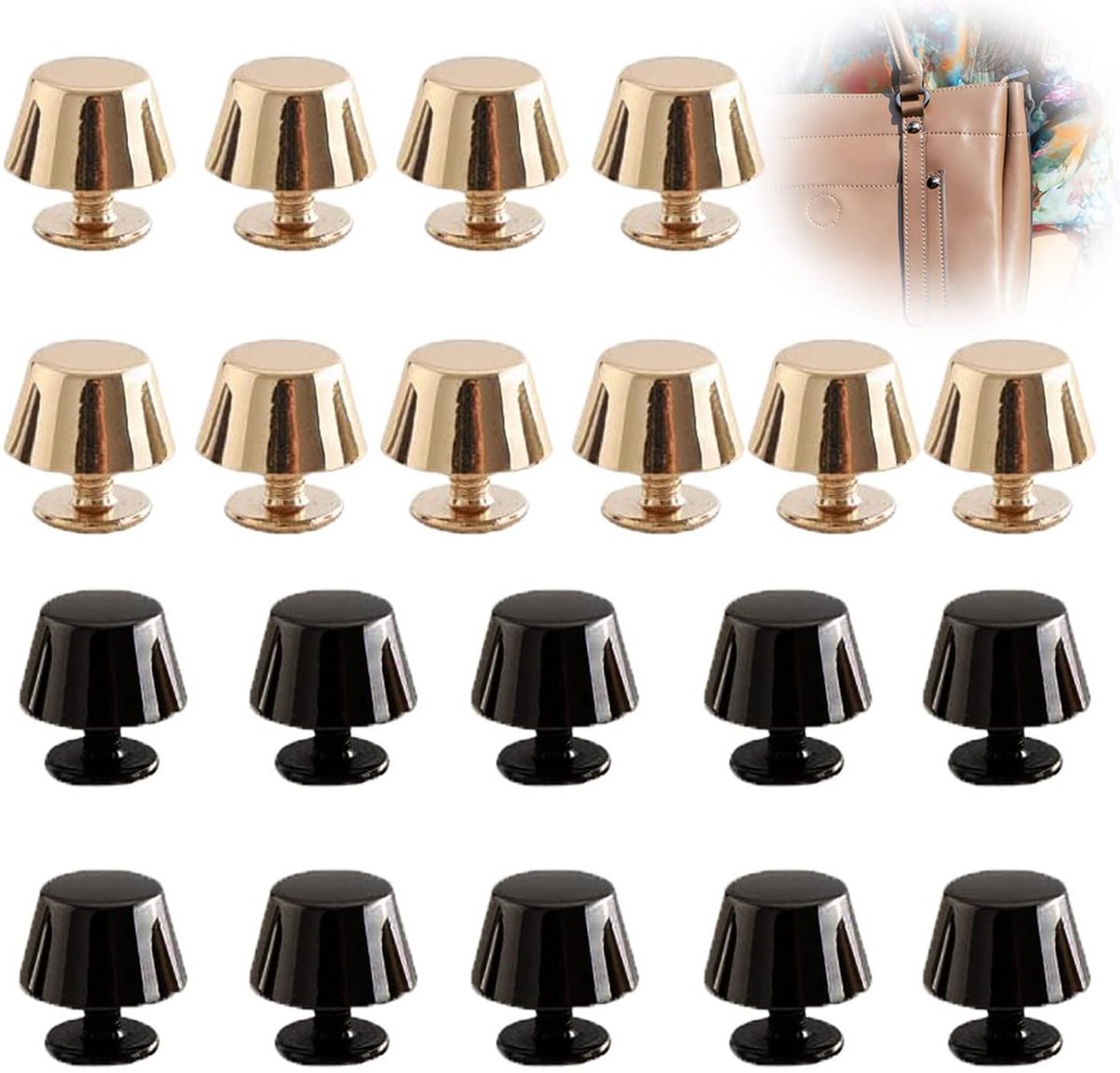 20x Decoratieve Spike Klinknagels Platte Studs voor Leerbewerking Handtassen Kleding