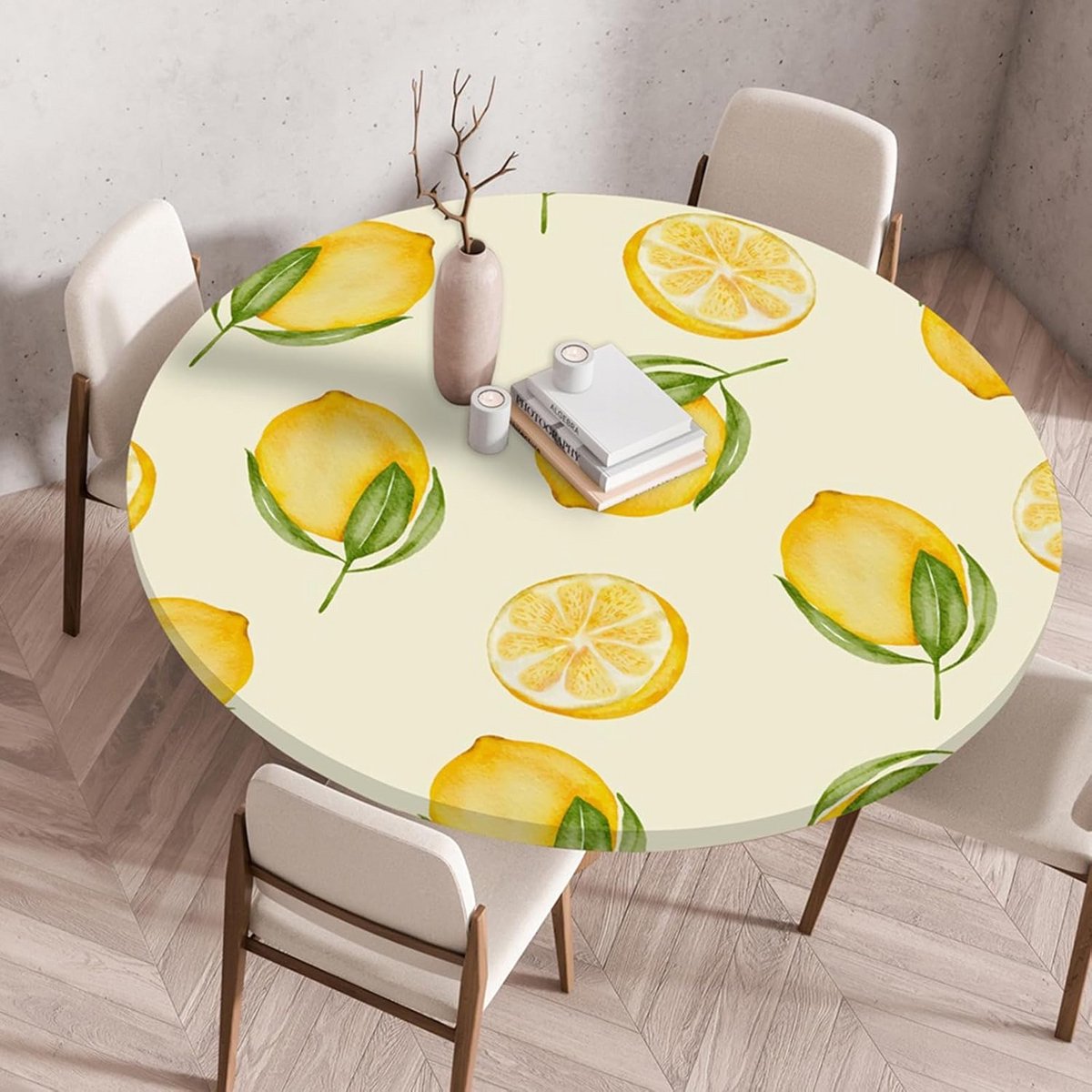 Rond Tafelkleed met Elastische Rand - Afwasbaar en Geschikt voor Binnen & Buiten - 110 cm