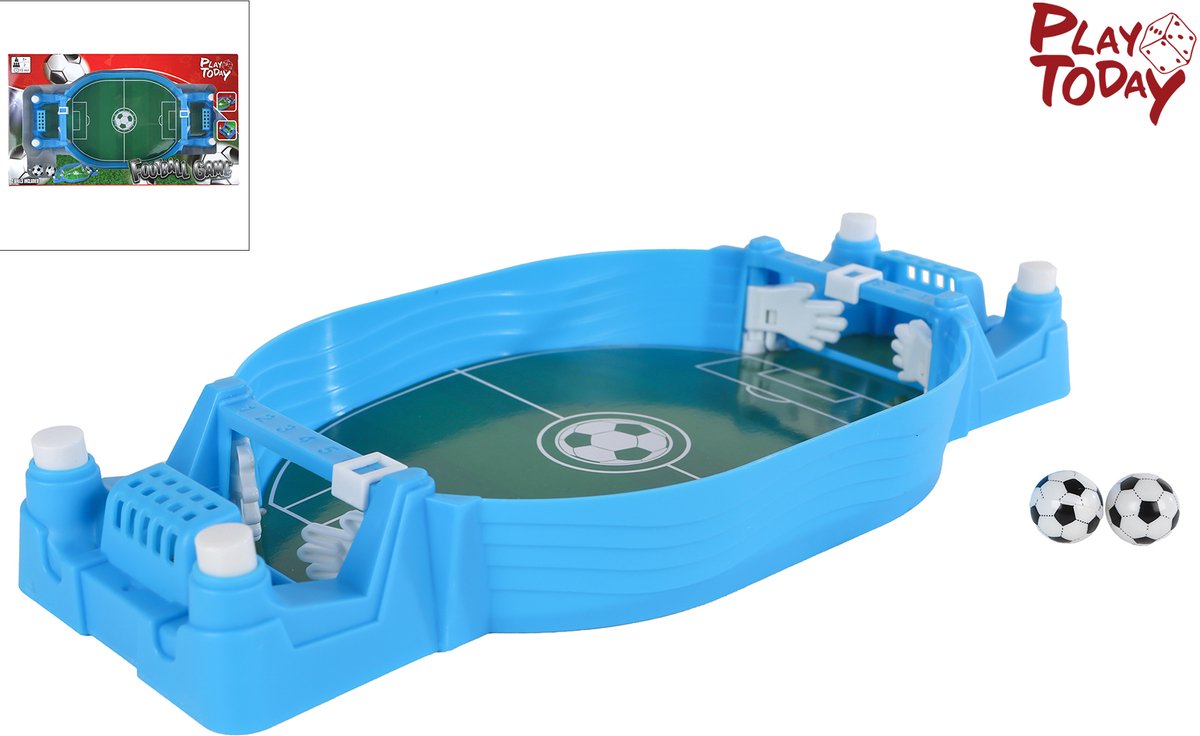 Pinball voetbalspel met 2 ballen 26x13cm voetbal speelgoed.