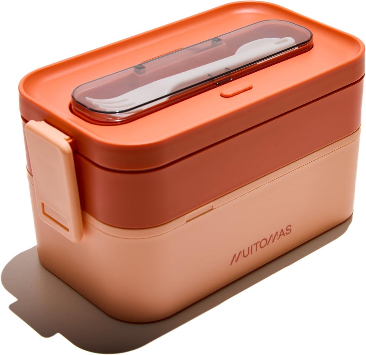 Grote Luchtdichte Lunchbox 1700 ml met Bestek en Twee Containers