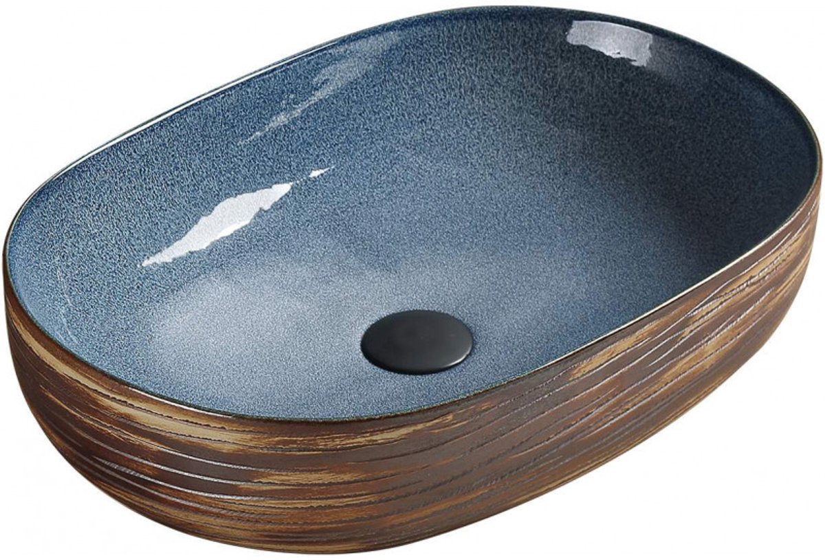 Mexen Agota opzetwastafel 58 x 40 cm, blauw - 22025866