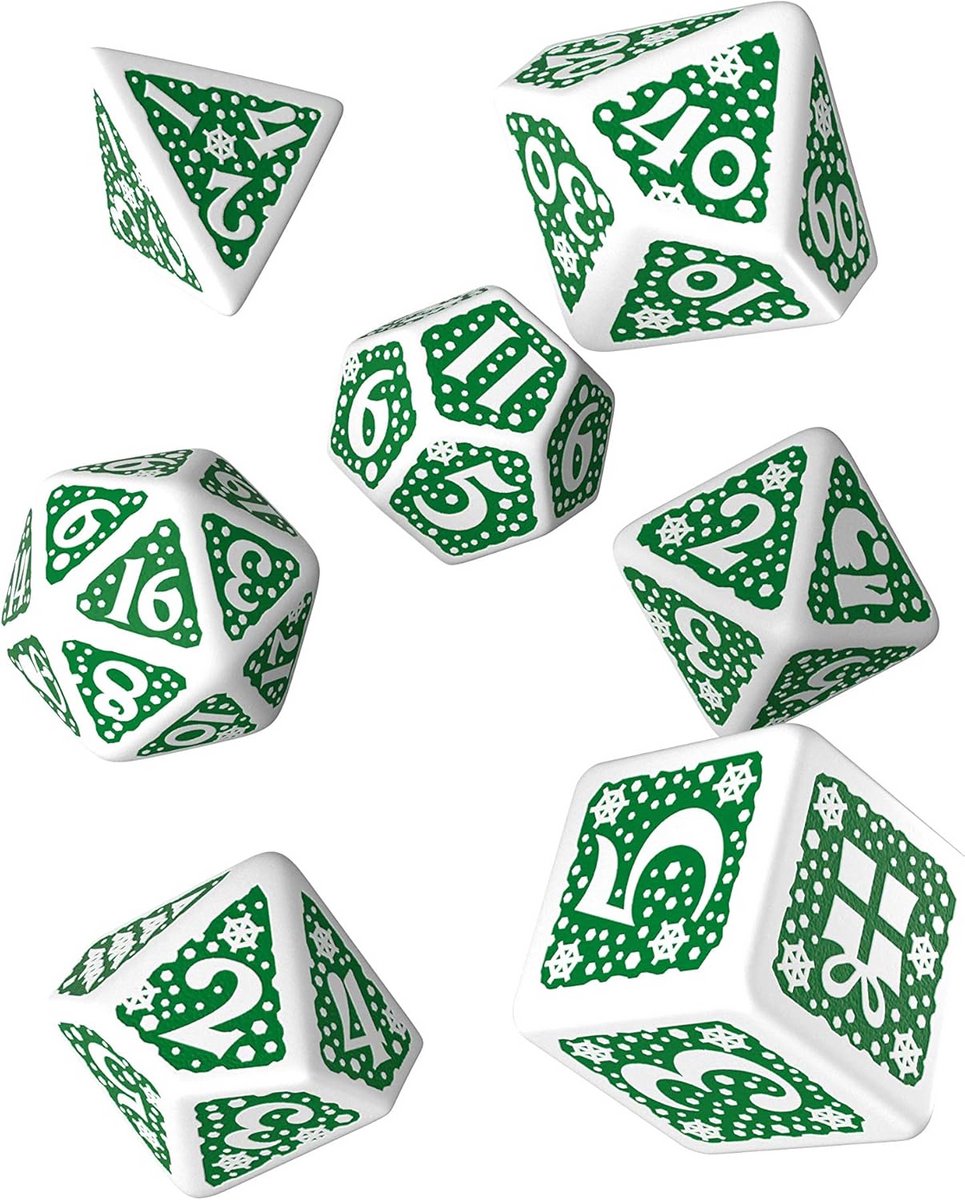 Kerst Beenkleed Set Dobbelstenen voor Bordspellen en Rollenspellen