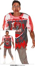 Fiestas Guirca - Herenkostuum zombie rugby player - maat L (52-54) - Carnavalskleding - Carnaval - carnavalskleding 2027 - Carnaval kostuum