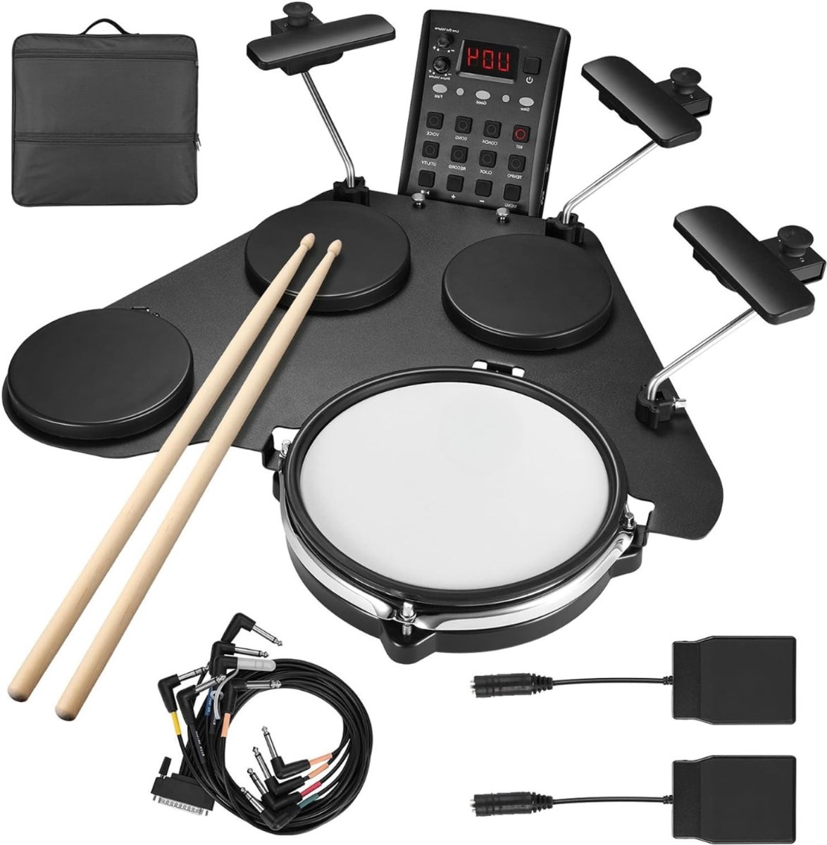 Aurixi® Drumstel Elektronisch - Drumstel - Drumstel Elektronisch Volwassen - Zwart - ‎50cm x 46cm x 13 cm