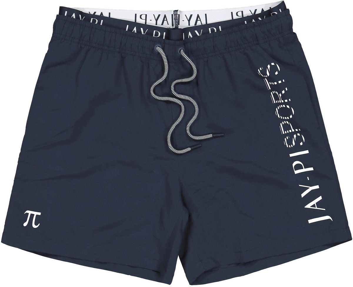 JAY-PI - Heren - Zwembroek beachwear elastische band - Mat nachtblauw - Maat 7XL