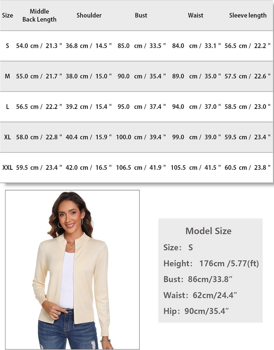 Dames Vest met Ritssluiting Dunne Gebreide Trui Lange Mouw Casual Buitenkleding