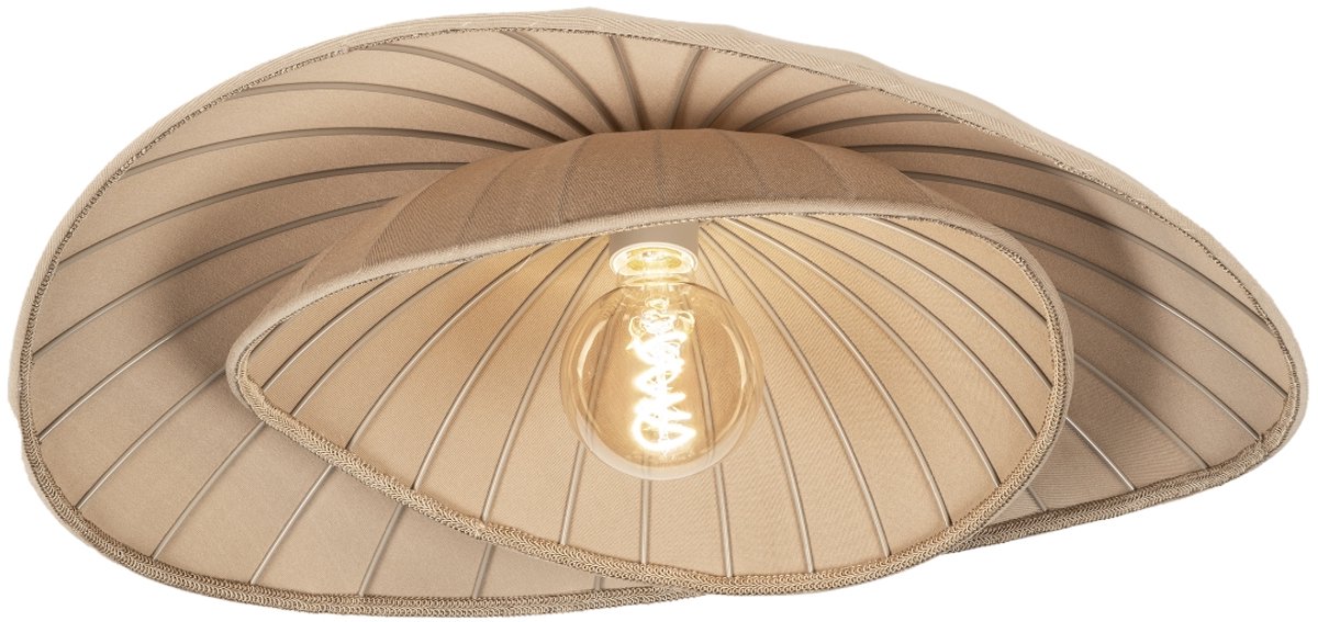 Lumidora Plafondlamp 75616 - Plafonniere - FABRIANO - E27 - Taupe - Textiel