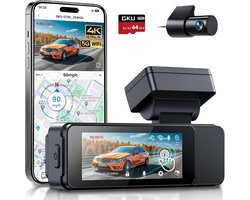 Aurixi® Dual Dashcam - Voor en Achter Camera – Auto Camera Met Nachtzicht – Zwart - 2cm x 8cm x 3cm